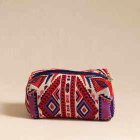  Multicolor Jacquard Weave Cotton Toiletry Pouch 