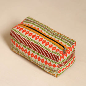  Multicolor Jacquard Weave Cotton Toiletry Pouch 