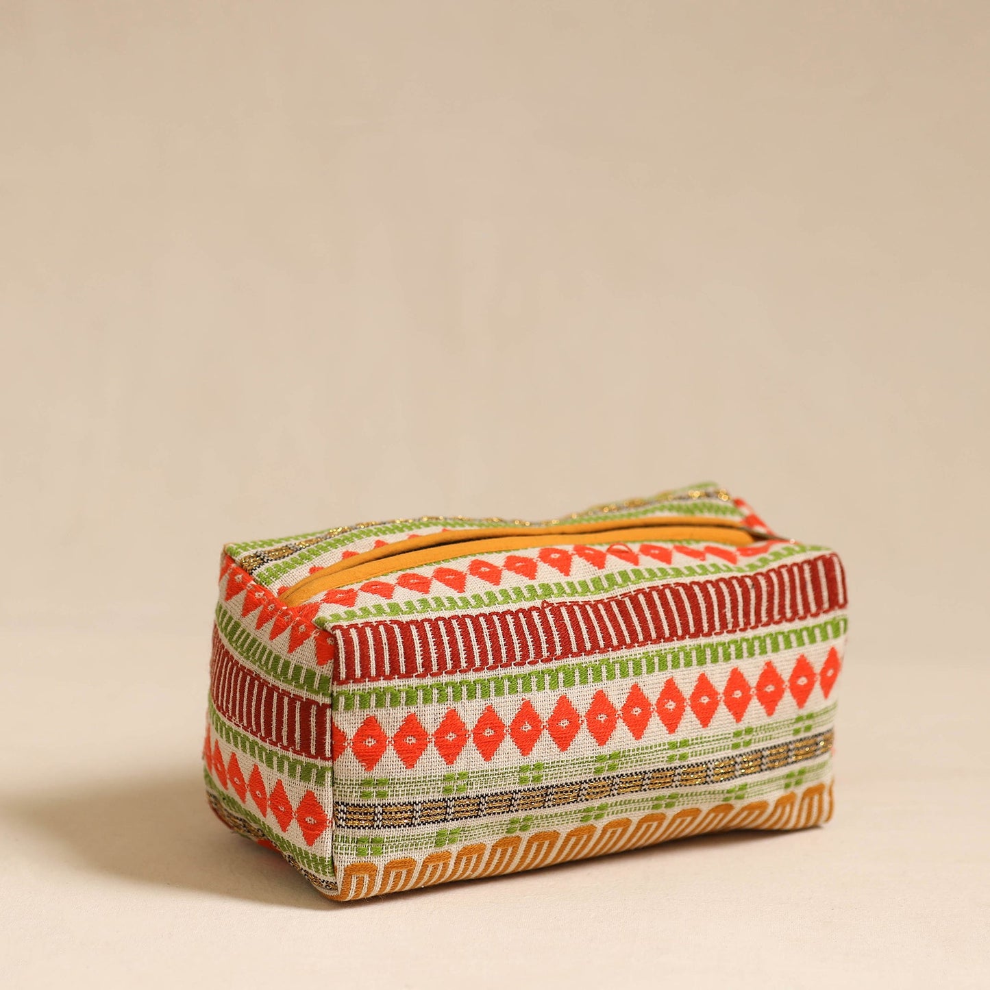  Multicolor Jacquard Weave Cotton Toiletry Pouch 
