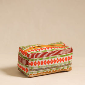  Multicolor Jacquard Weave Cotton Toiletry Pouch 