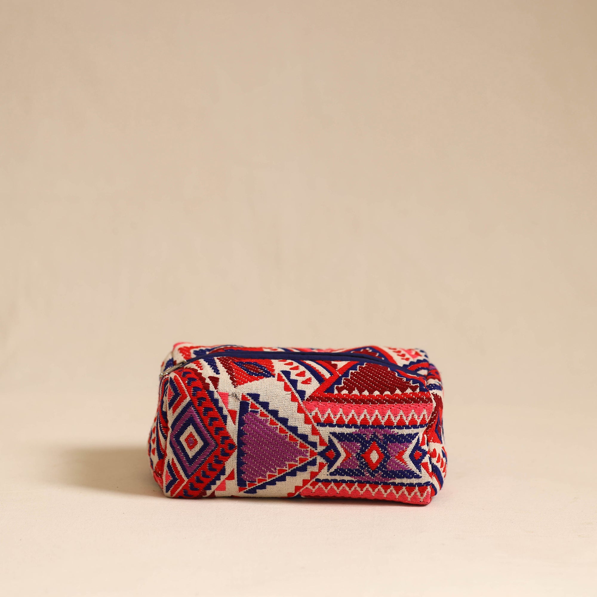  Multicolor Jacquard Weave Cotton Toiletry Pouch 