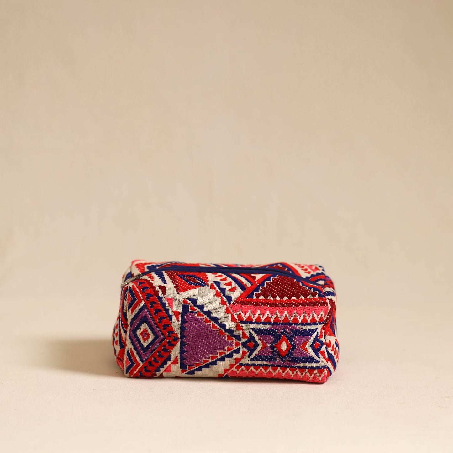  Multicolor Jacquard Weave Cotton Toiletry Pouch 