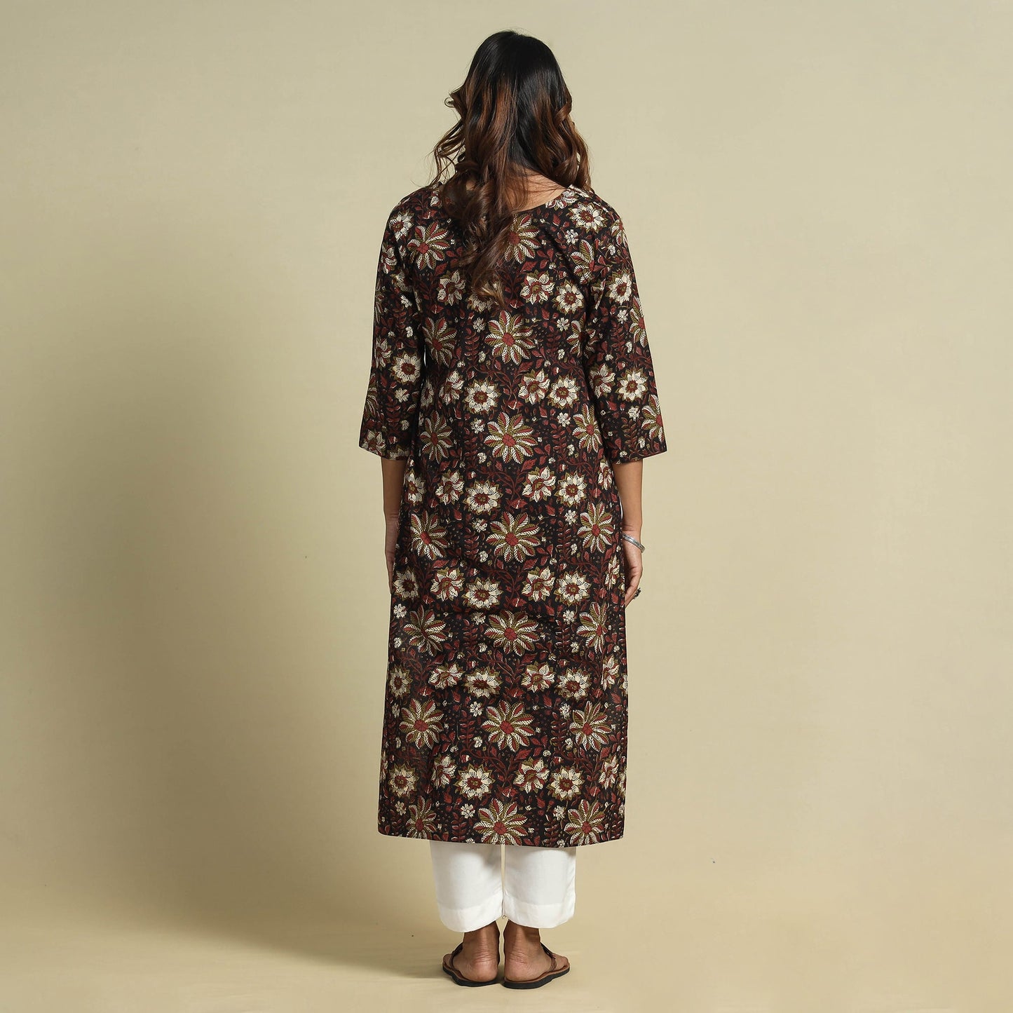 Jahota Block Print Cotton Straight Kurta for Women