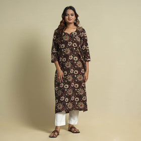 Jahota Block Print Cotton Straight Kurta for Women