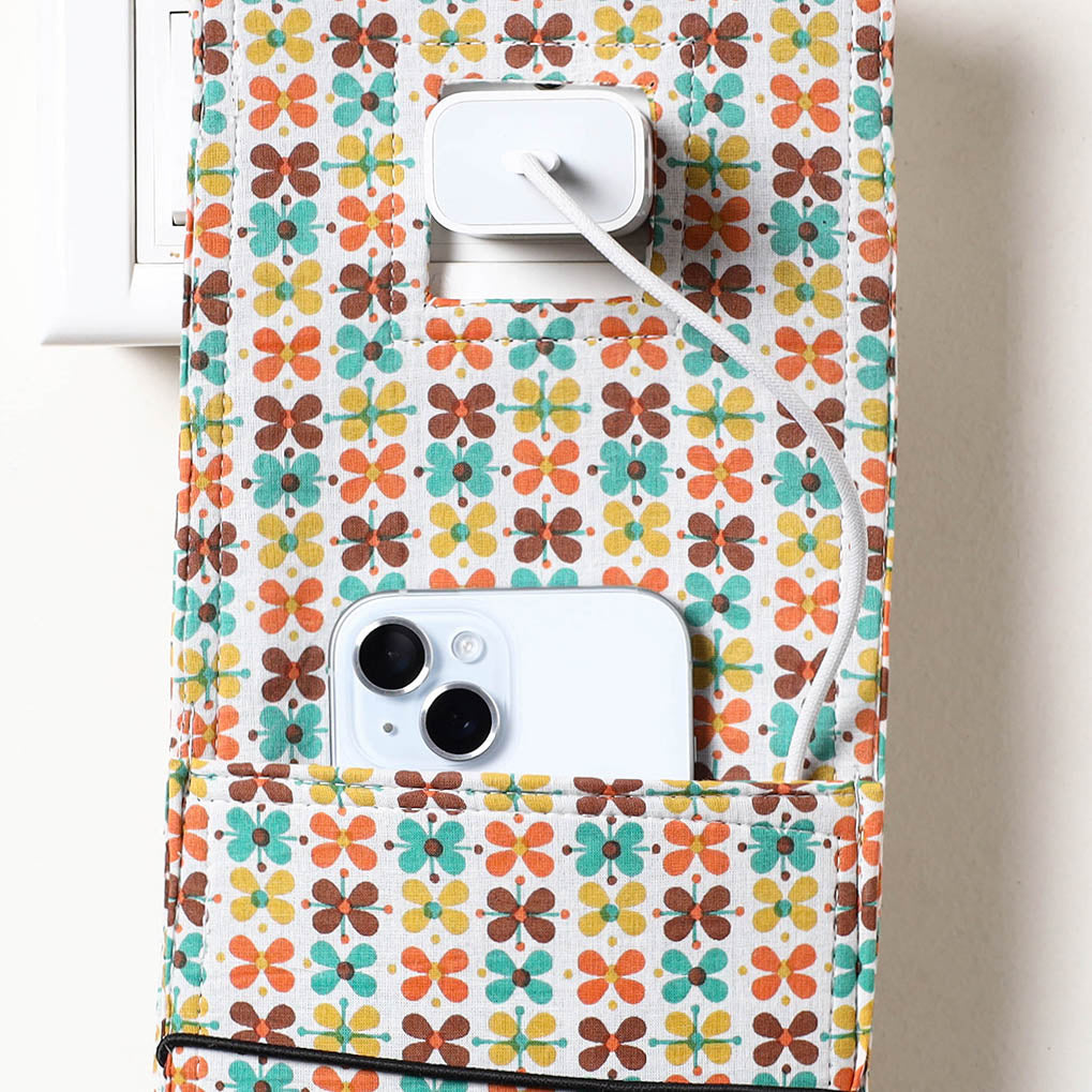Multicolor Jaipur Printed Cotton Mobile Charging Holder 