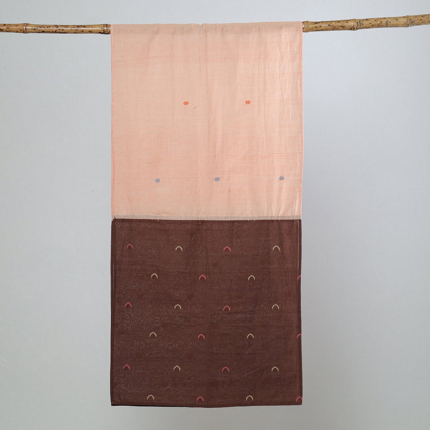 Multicolor - jamdani patchwork cotton stole 01 - handcrafted