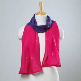 Multicolor - jamdani patchwork cotton stole 03 - handcrafted