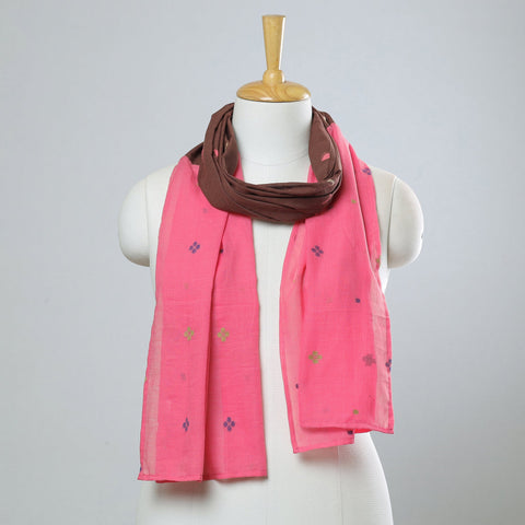 Multicolor - jamdani patchwork cotton stole 15 - handcrafted