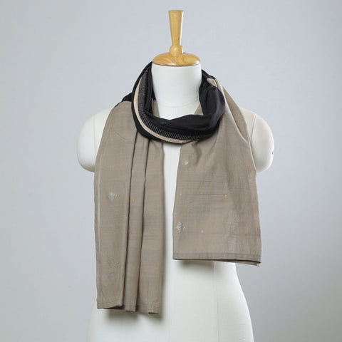 Multicolor - jamdani patchwork cotton stole 17 - handcrafted