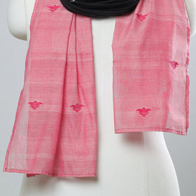 Multicolor - jamdani patchwork cotton stole 19 - handcrafted