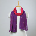 Multicolor - jamdani patchwork cotton stole 22 - handcrafted