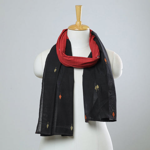 Multicolor - jamdani patchwork cotton stole 29 - handcrafted