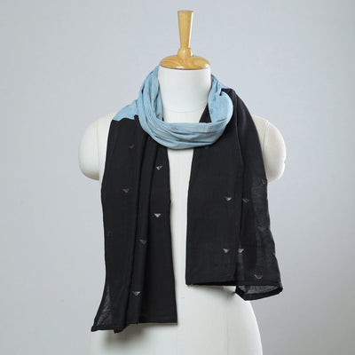 Multicolor - jamdani patchwork cotton stole 32 - handcrafted