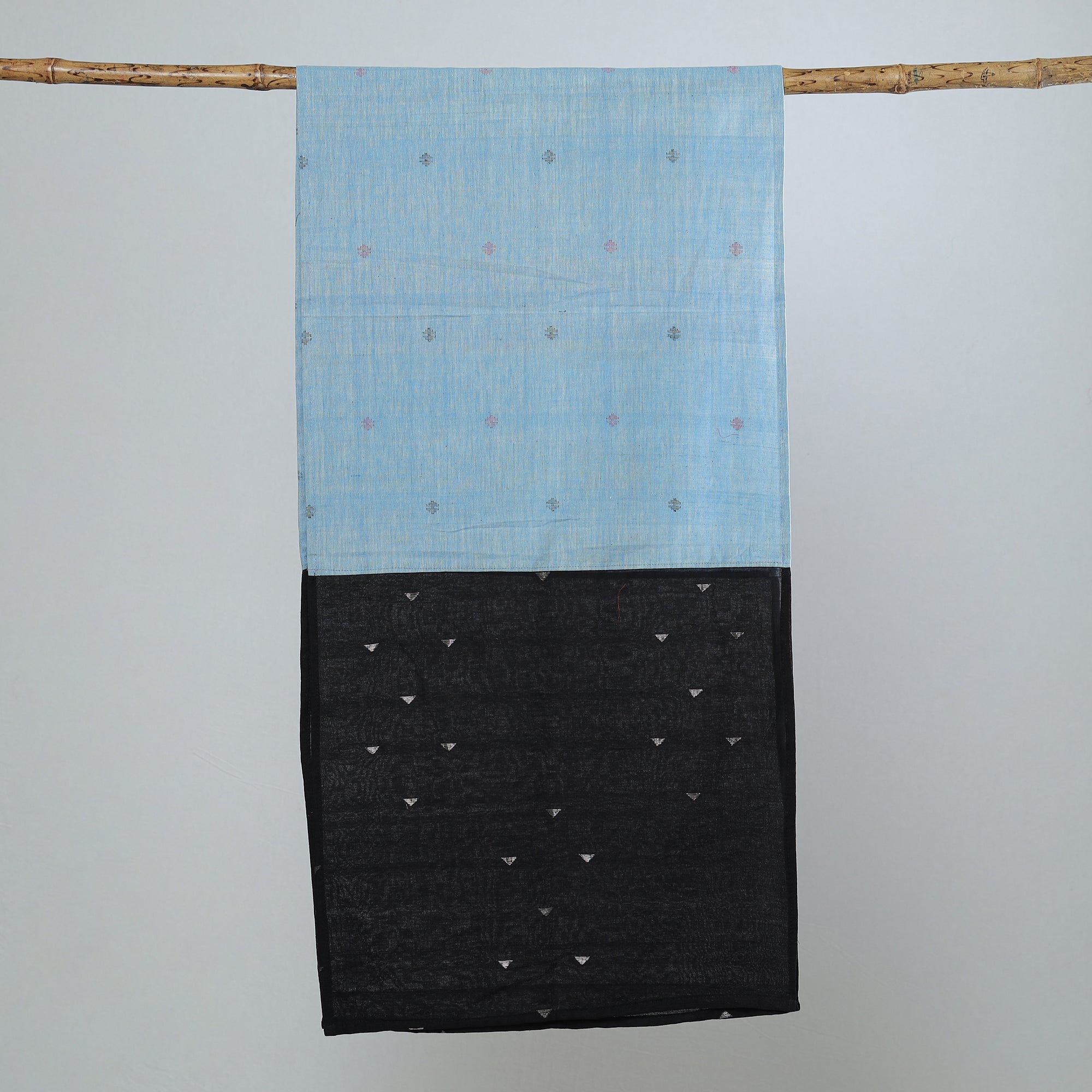 Multicolor - jamdani patchwork cotton stole 32 - handcrafted