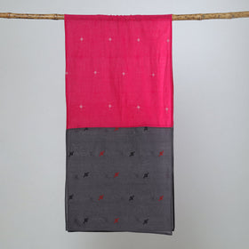 Multicolor - jamdani patchwork cotton stole 37 - handcrafted