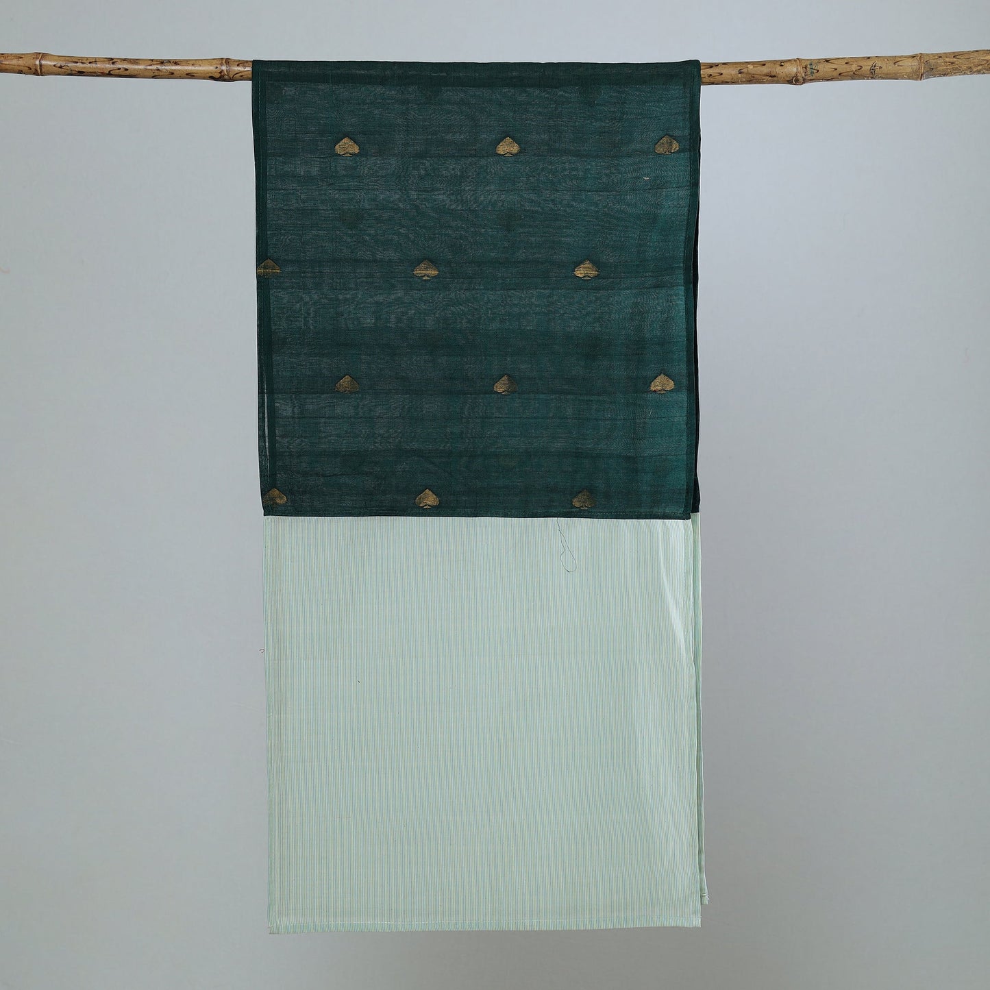 Multicolor - jamdani patchwork cotton stole 38 - handcrafted