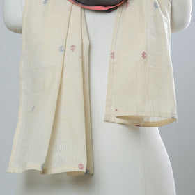 Multicolor - jamdani patchwork cotton stole 47 - handcrafted