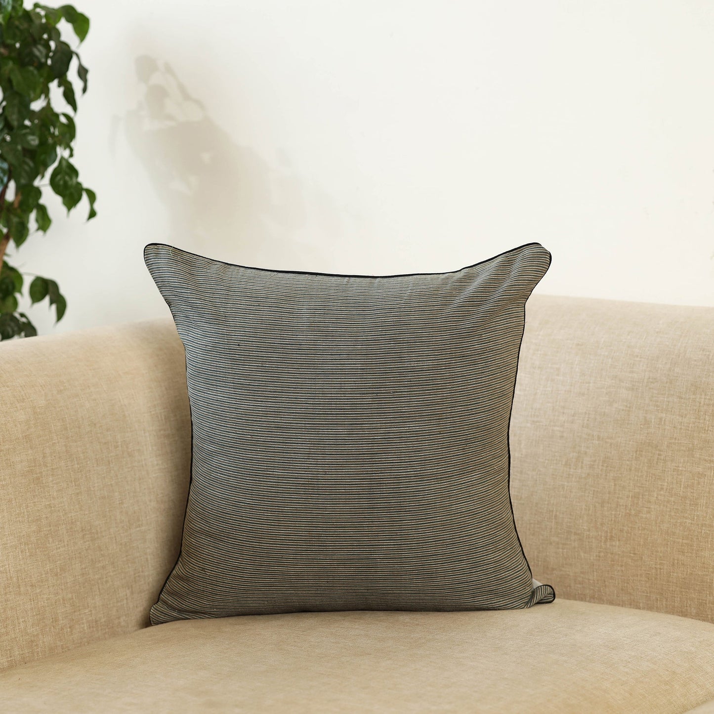 Multicolor Jhiri Handloom Cotton Cushion Cover