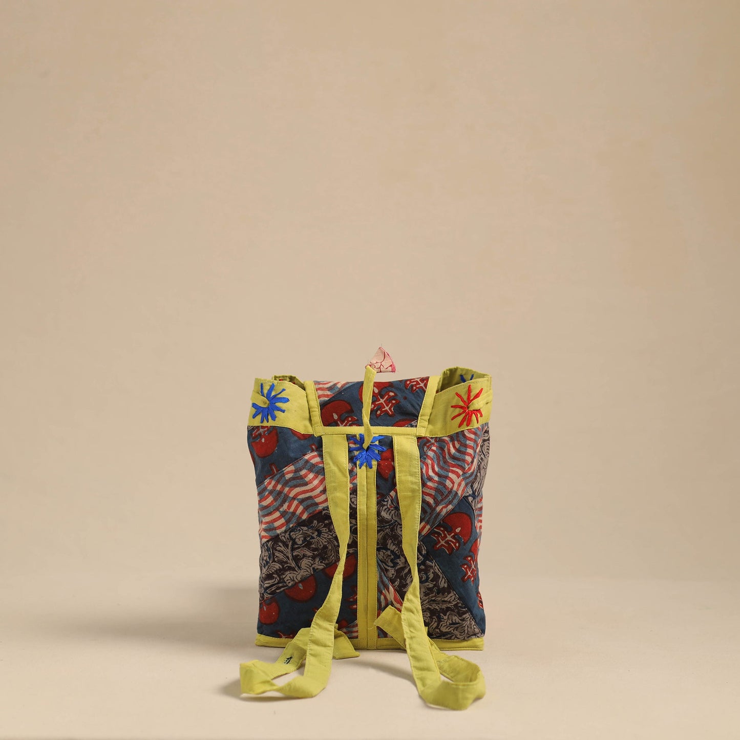 Multicolor Jugaad Patchwork Handmade Pithu Bag 78