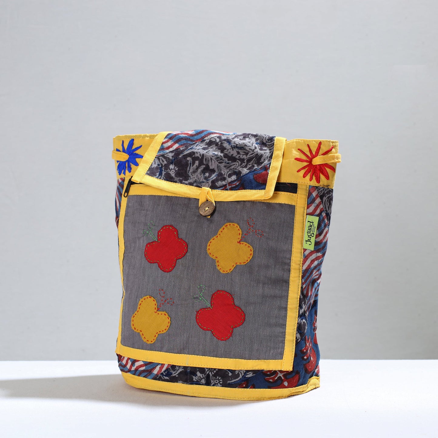  Jugaad Patchwork Handmade Pithu Bag 94 