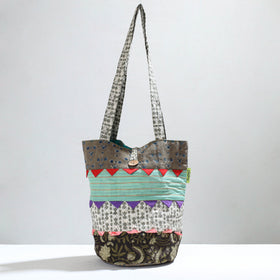 Multicolor Jugaad Patchwork Handmade Shoulder Bag 19
