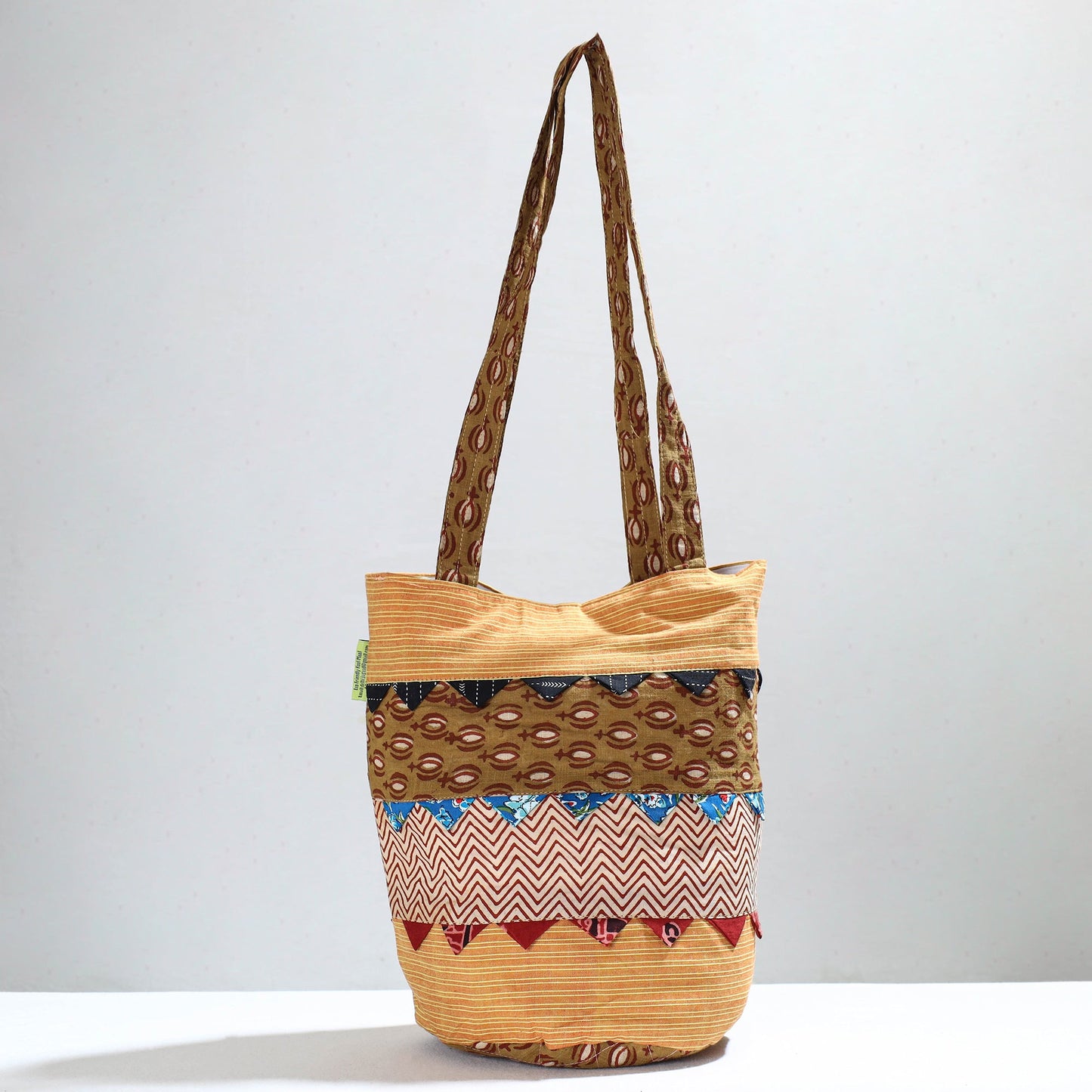 Multicolor Jugaad Patchwork Handmade Shoulder Bag 22