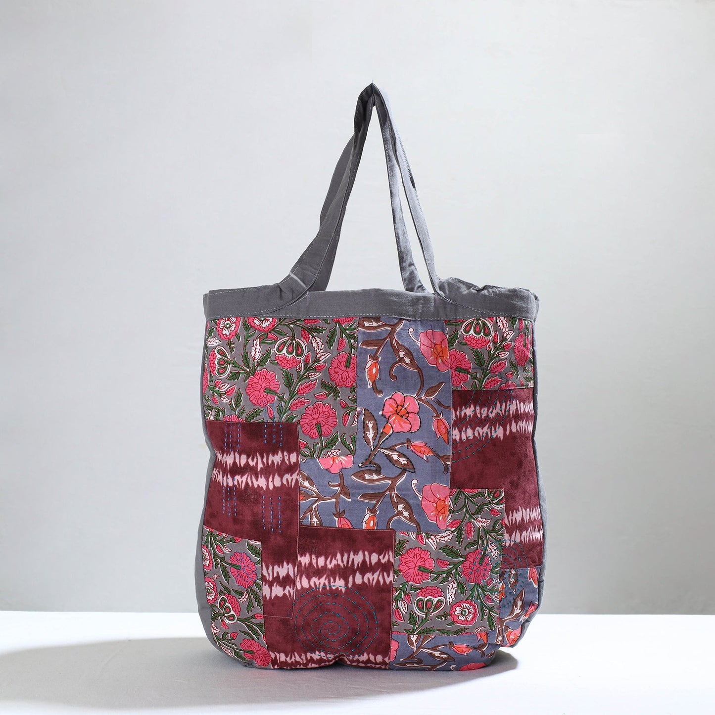 Multicolor Jugaad Patchwork Handmade Tote Bag 08