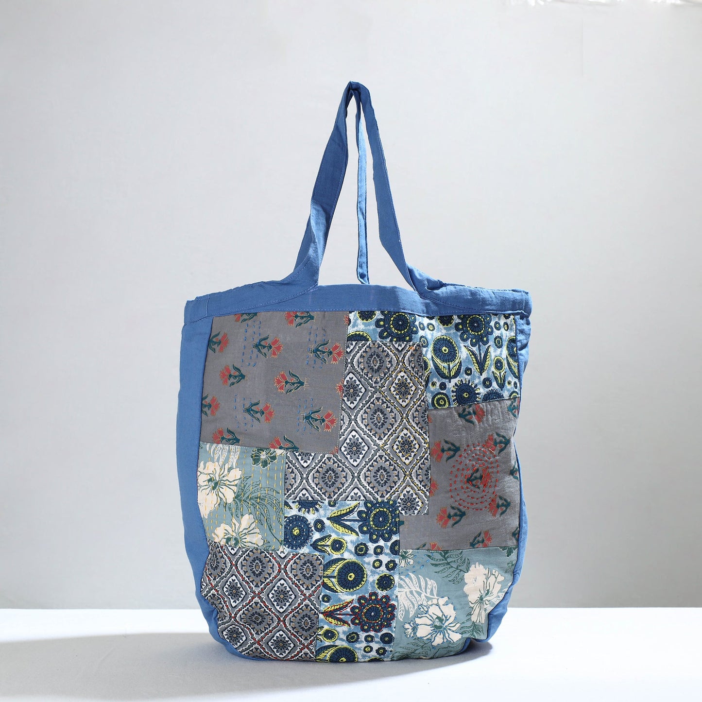 Multicolor Jugaad Patchwork Handmade Tote Bag 09