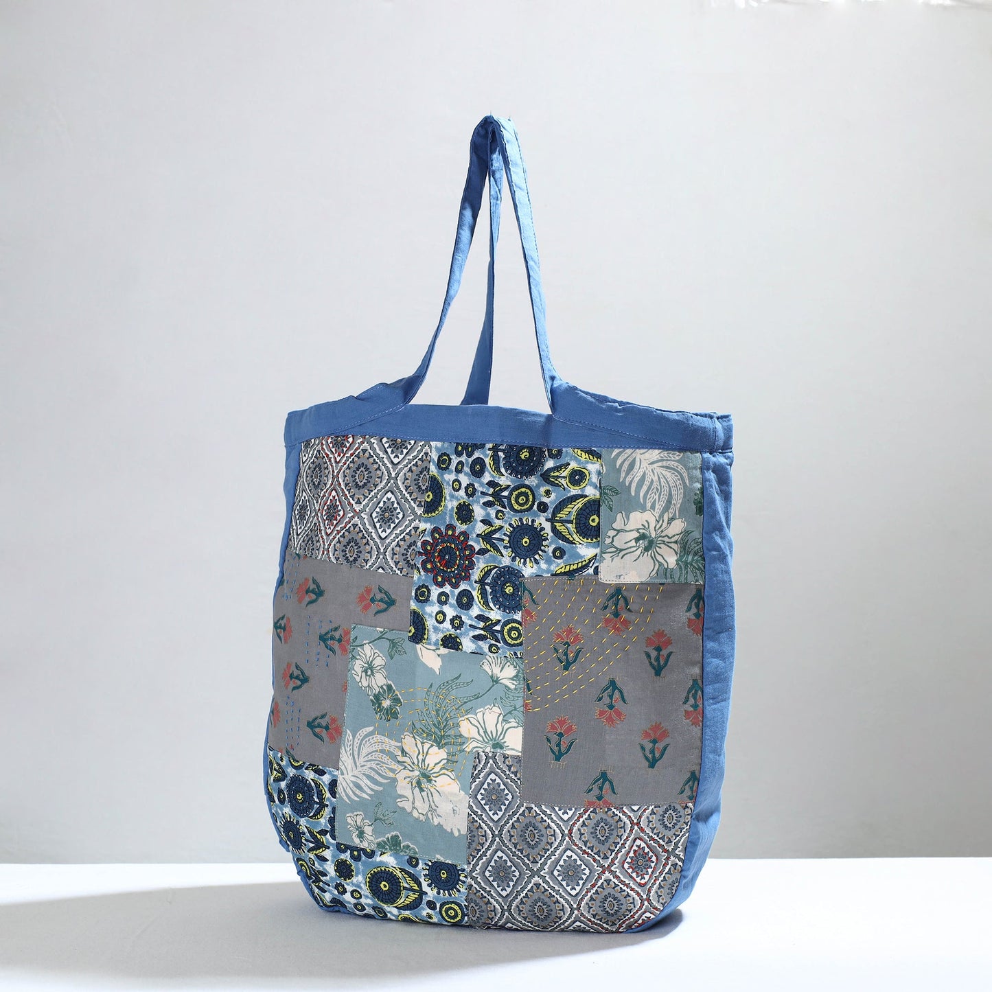 Multicolor Jugaad Patchwork Handmade Tote Bag 09
