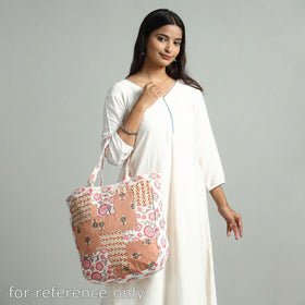 Multicolor Jugaad Patchwork Handmade Tote Bag 09