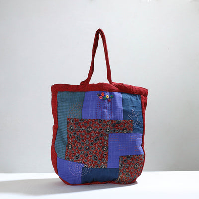 Multicolor Jugaad Patchwork Handmade Tote Bag 15