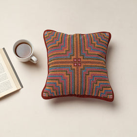  Kala Raksha Jat Hand Embroidery Cotton Cushion Cover 