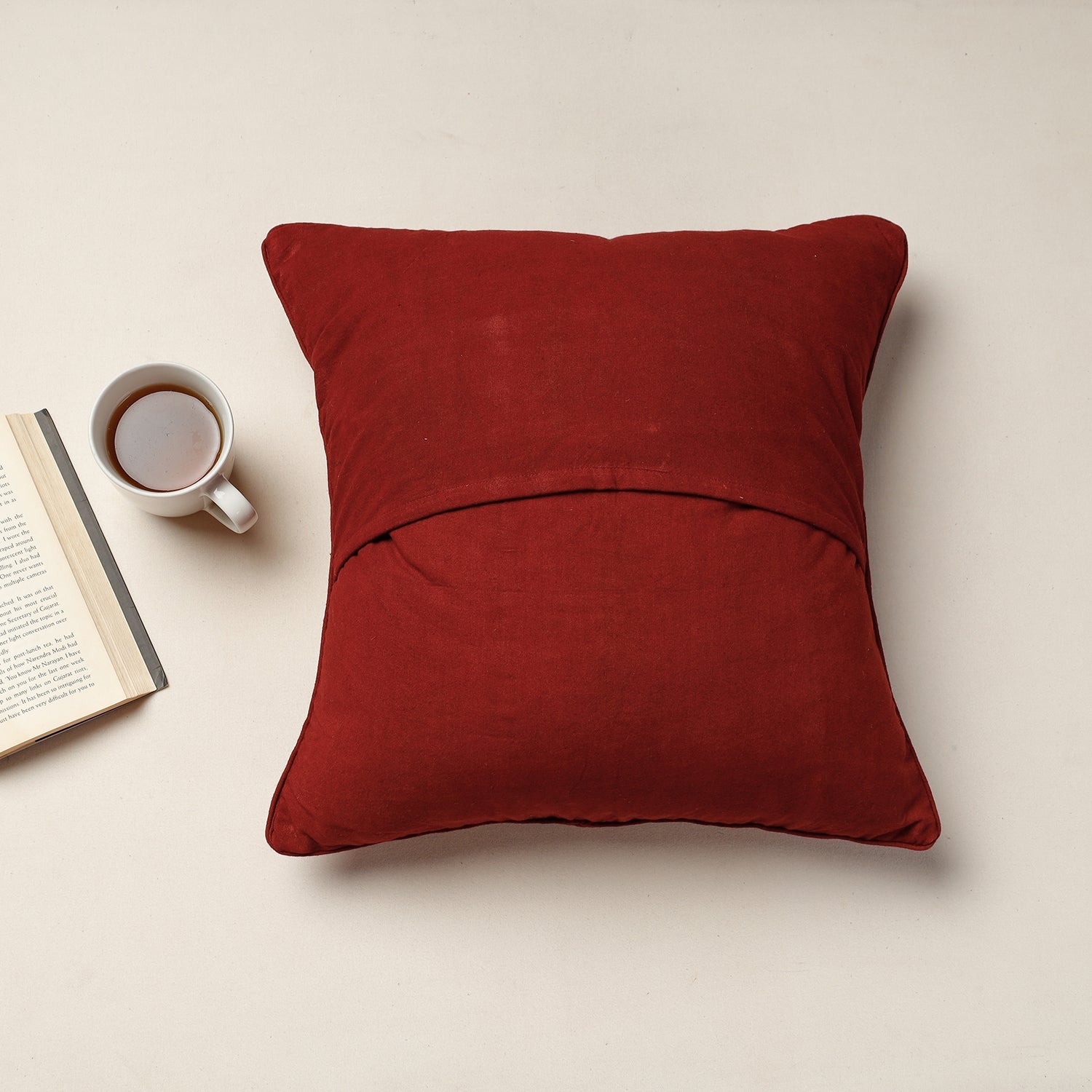Kalo Rashka Kala Raksha Jat Hand Embroidery Cotton Cushion Cover