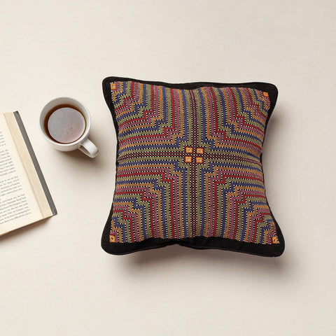  Kala Raksha Jat Hand Embroidery Cotton Cushion Cover 