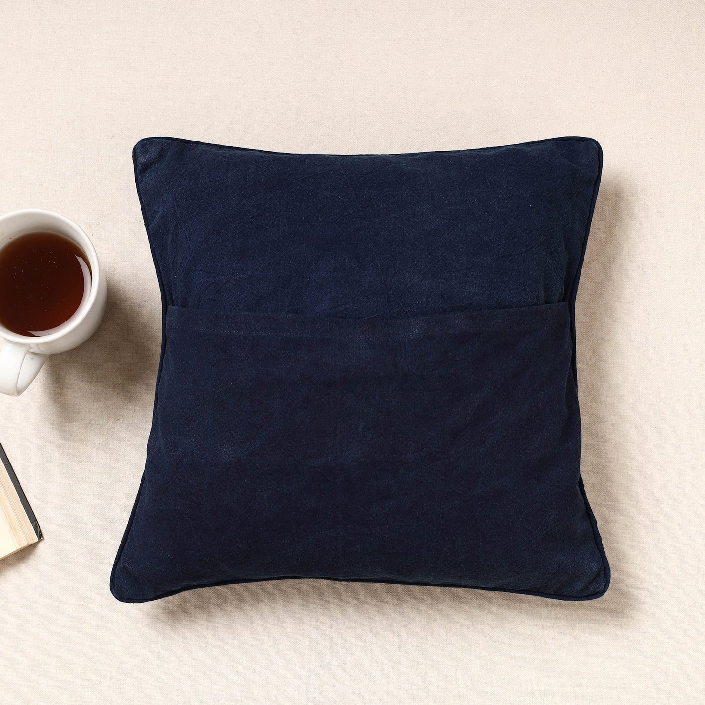 Multicolor Kala Raksha Pakko Hand Embroidery Cotton Cushion Cover