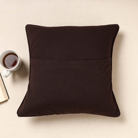 Multicolor Kala Raksha Pakko Hand Embroidery Cotton Cushion Cover