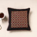 Multicolor - Kala Raksha Rabari Hand Embroidered Cotton Cushion Cover (12 x 12 in)