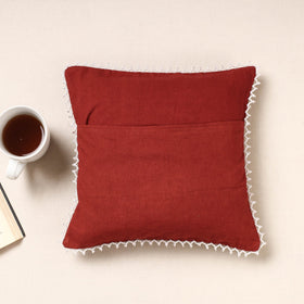 Multicolor Kala Raksha Rabari Hand Embroidered Pure Cotton Cushion Cover