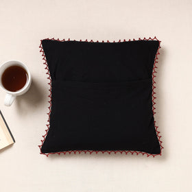 Multicolor Kala Raksha Rabari Hand Embroidered Pure Cotton Cushion Cover