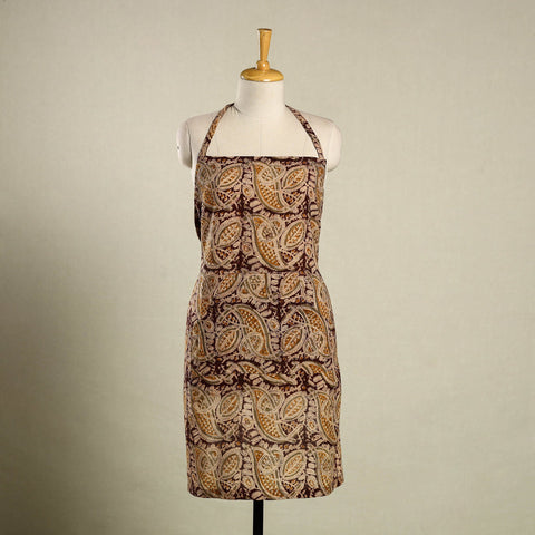 Multicolor Kalamkari Block Print Cotton Apron with Pocket