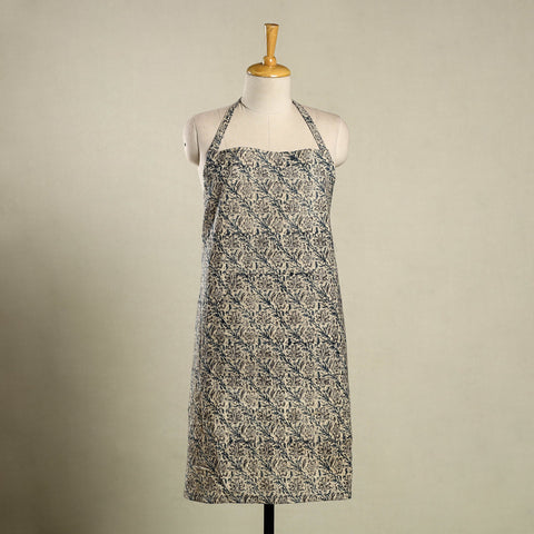 Multicolor Kalamkari Block Print Cotton Apron with Pocket