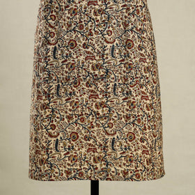 Multicolor Kalamkari Block Print Cotton Apron with Pocket