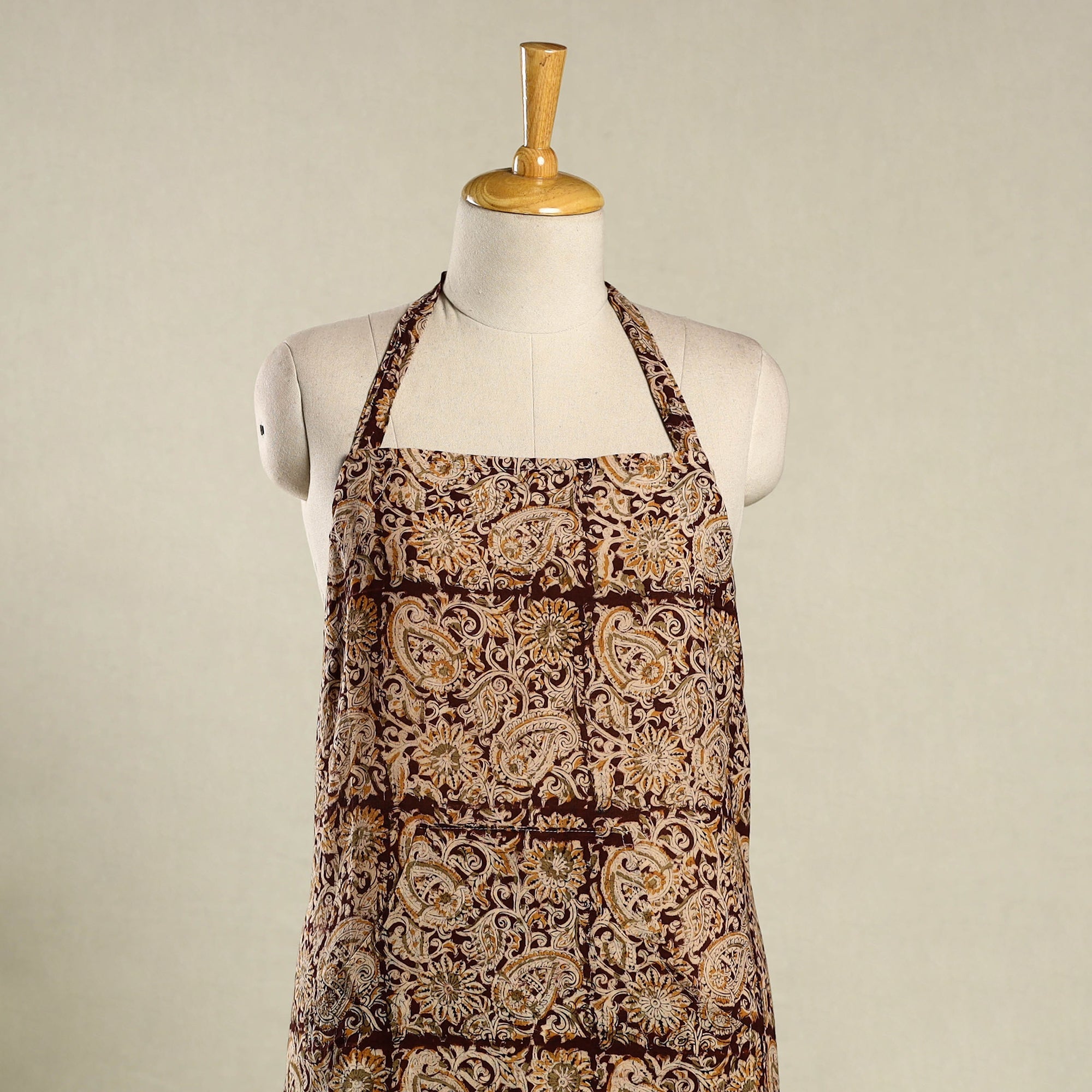 Multicolor - kalamkari cotton apron with pocket 20