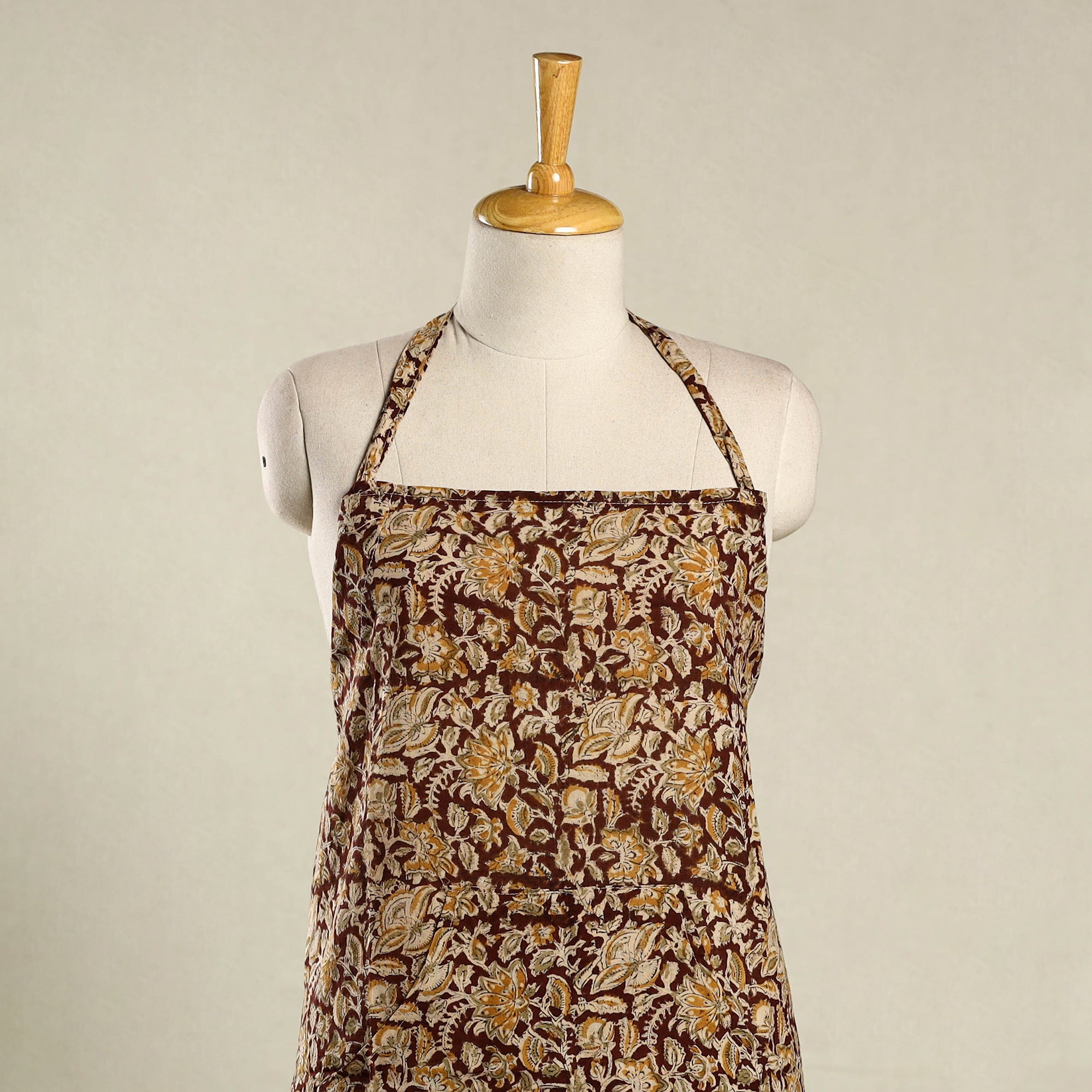 Multicolor - kalamkari cotton apron with pocket 22