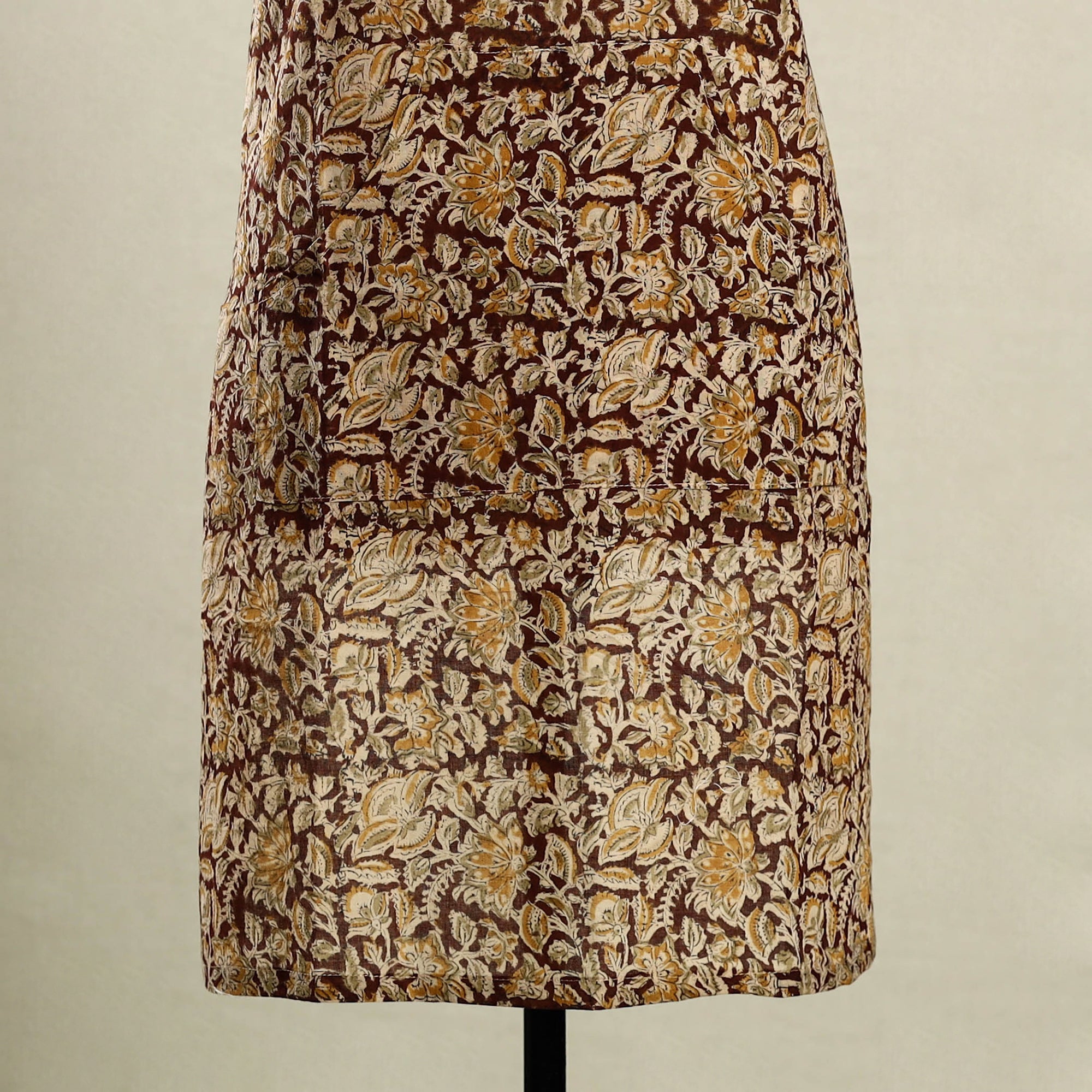 Multicolor - kalamkari cotton apron with pocket 22