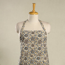 Multicolor Kalamkari Block Print Cotton Apron with Pocket