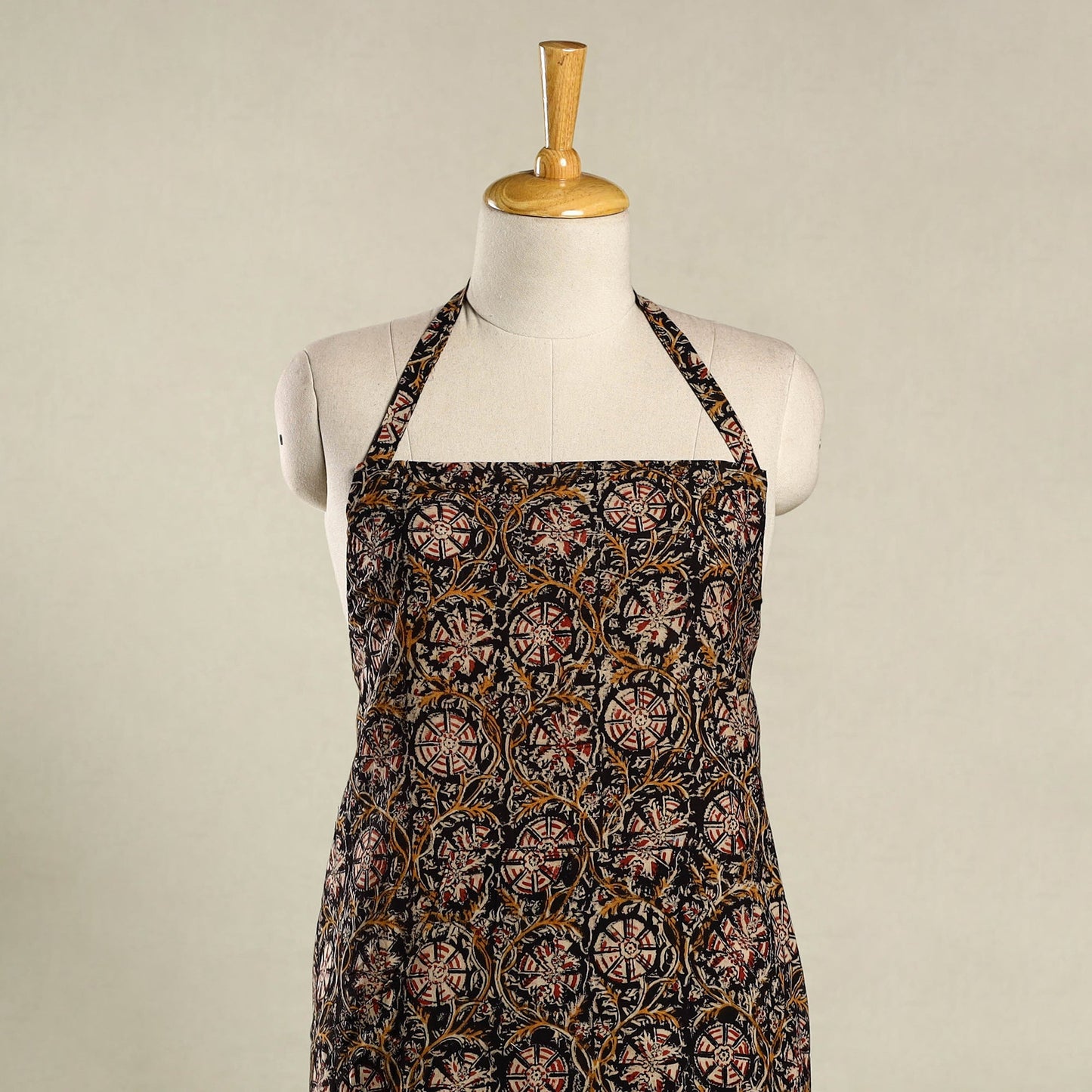 Multicolor - kalamkari cotton apron with pocket 38