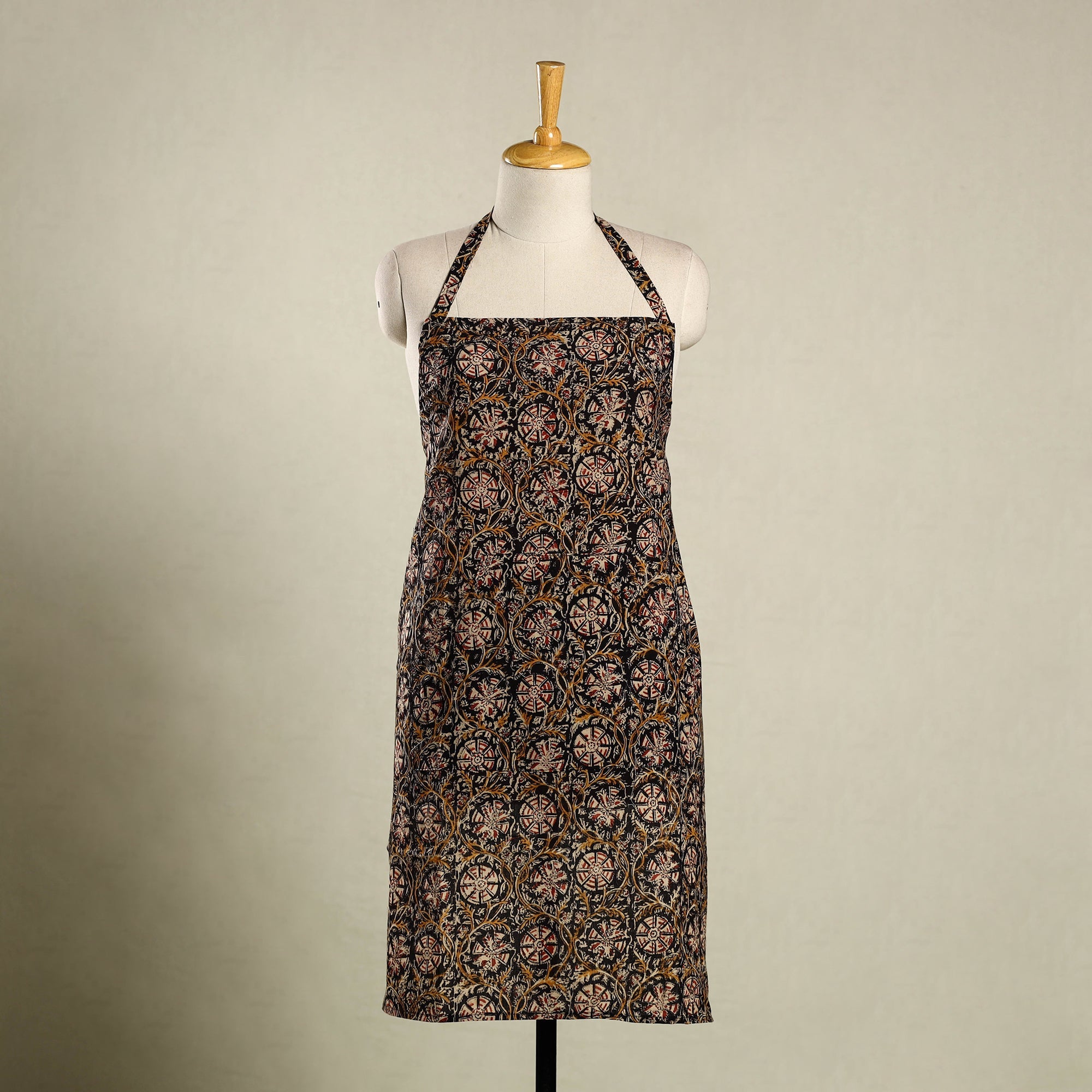 Multicolor - kalamkari cotton apron with pocket 38