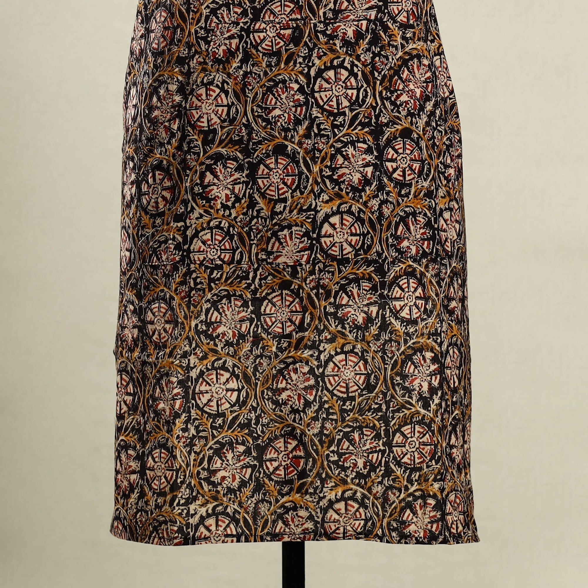 Multicolor - kalamkari cotton apron with pocket 38