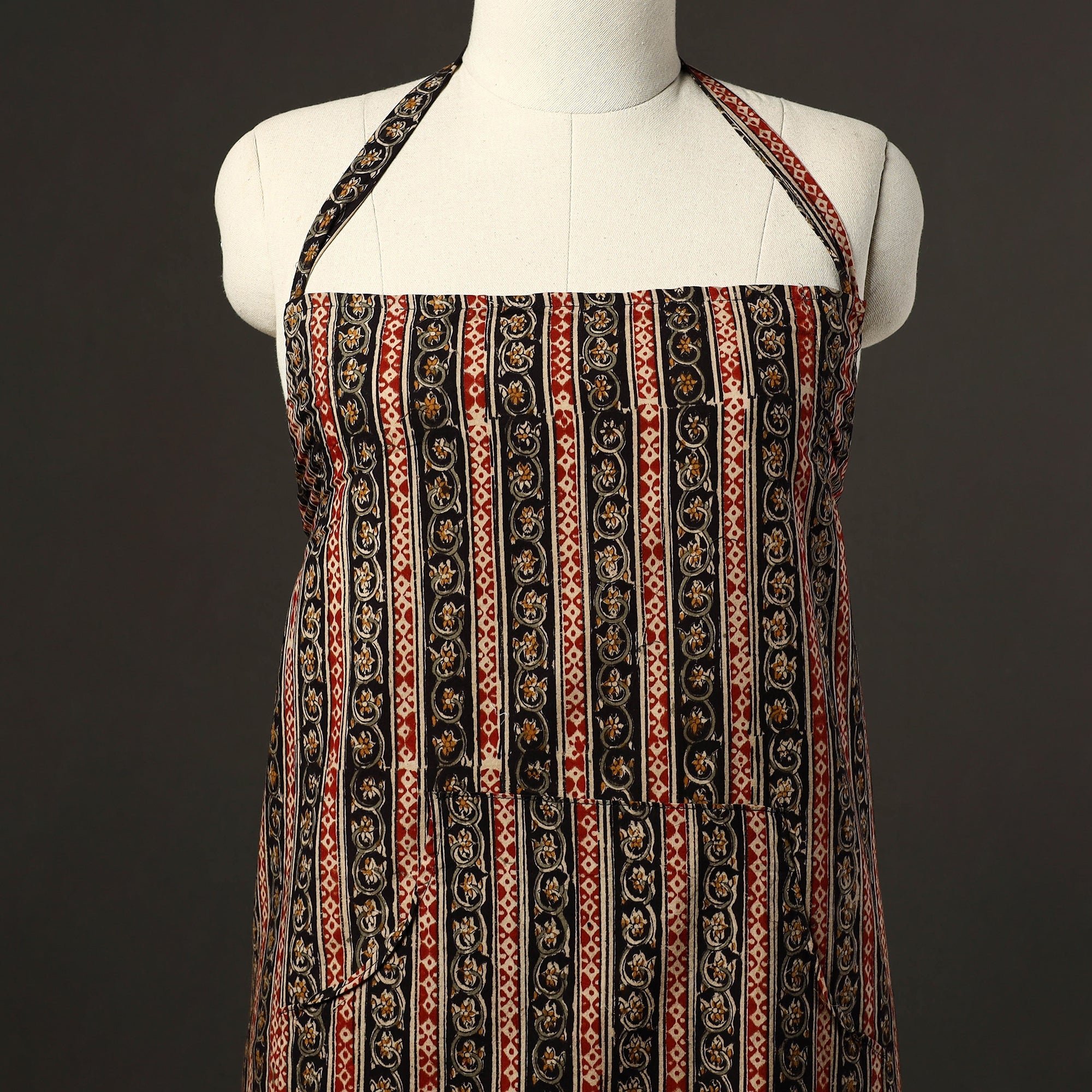 Multicolor - kalamkari cotton apron with pocket 41